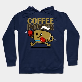 Coffee Power Cute Boxer Boxing Coffee Cup Hoodie